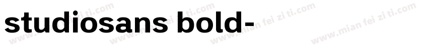 studiosans bold字体转换